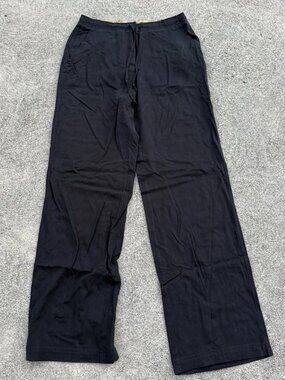 Tommy Bahama Silk Pants Womens 4 Black Pull On South Beach Drawstring Pant